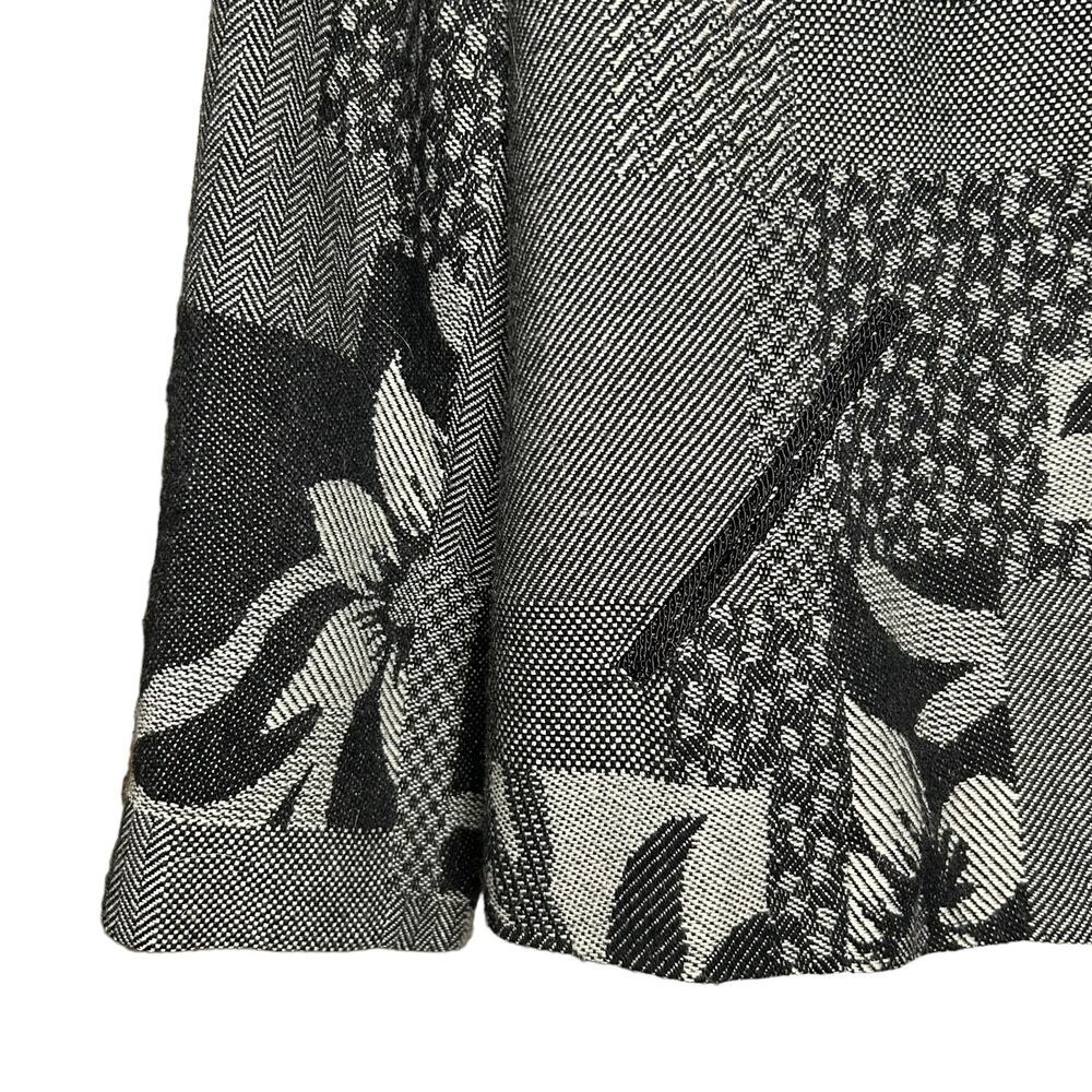 Vintage Black And Gray Patchwork Patterned Blazer… - image 4